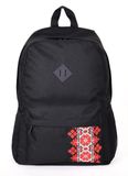 Женский городской рюкзак черного цвета среднего размера с рисунком вышивкой 000770 000770 фото