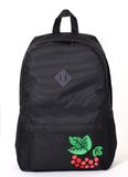 Женский городской рюкзак черного цвета среднего размера с рисунком вишивкой 000821 000821 фото