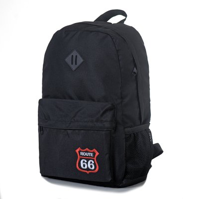 Молодежный черный спортивный рюкзак из прочной водонепроницаемой ткани повседневный среднего размера 300-66к МВ300-66к фото