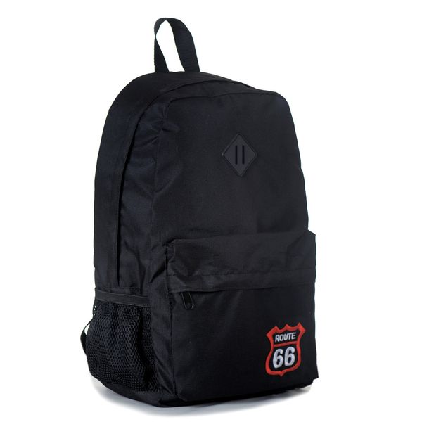 Молодежный черный спортивный рюкзак из прочной водонепроницаемой ткани повседневный среднего размера 300-66к МВ300-66к фото