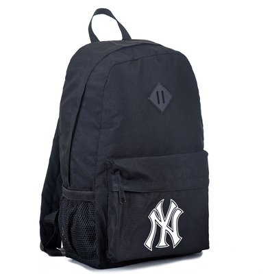 Мужской универсальный тканевый черный рюкзак с дышащей спинкой сеткой и боковыми карманами для воды 30NY МВ30NY фото