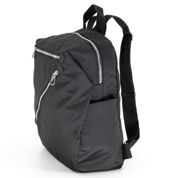 Молодіжний жіночий рюкзак водонепроникний чорного кольору з великою кількістю кишень повсякденний 11-015-01 фото