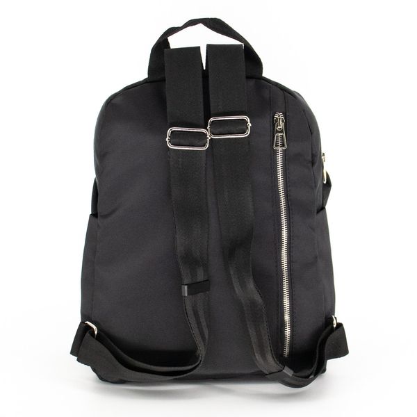 Молодежный женский рюкзак водонепроницаемый черного цвета с большим количеством карманов повседневный 11-015- 11-015-01 фото