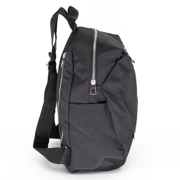Жіночий міський стильний рюкзак чорного кольору для роботи прогулянок та подорожей місткий 11-015-02 фото