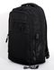 Рюкзак повсякденний однотонний чорний молодіжній міський середнього розміру з кишенею під ноутбук планшет 01821012 фото 4