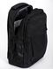 Рюкзак повсякденний однотонний чорний молодіжній міський середнього розміру з кишенею під ноутбук планшет 01821012 фото 3