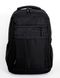 Рюкзак повсякденний однотонний чорний молодіжній міський середнього розміру з кишенею під ноутбук планшет 01821012 фото 1
