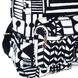 Молодежный, женский рюкзак черно-белый с абстрактным рисунком из джинсовой ткани среднего размера 0015 МB0015 фото 7