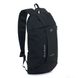 Молодежный спортивный однотонный рюкзак из ткани черного цвета и светоотражающим логотипом 01-01-01 01-01-01 фото 1