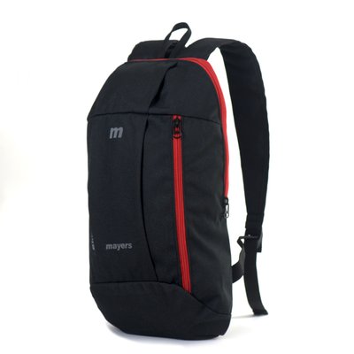 Молодежный рюкзак черный с красной молнией в спортивном стиле среднего размера практичный легкий  02-02-02 02-02-02 фото