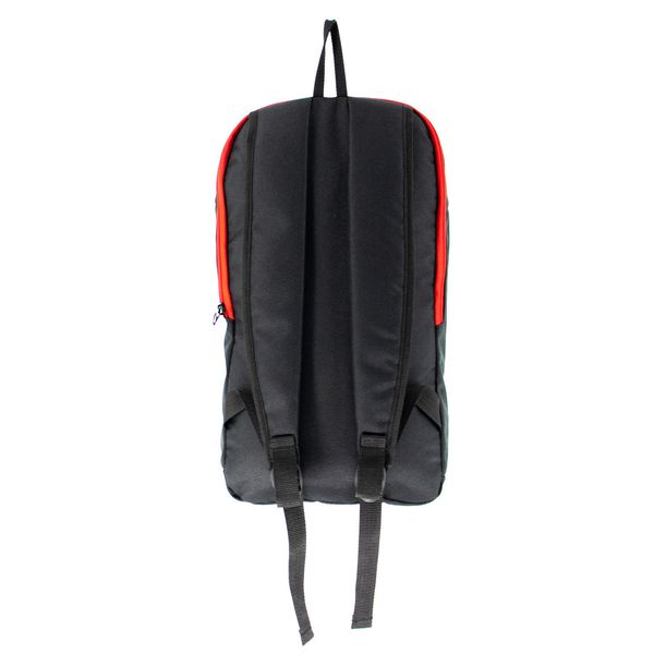 Молодежный рюкзак черный с красной молнией в спортивном стиле среднего размера практичный легкий 02-02-02 02-02-02 фото