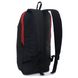 Молодежный рюкзак черный с красной молнией в спортивном стиле среднего размера практичный легкий 02-02-02 02-02-02 фото 3