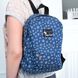 Джинсовый женский небольшой рюкзак со звездами синий для города и прогулок на каждый день 0017 МB0017 фото 2