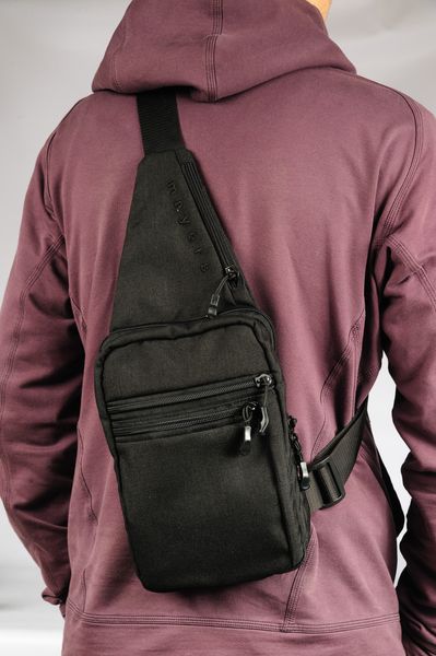 Мужская сумка через плечо нагрудная черного цвета для скрытого ношения 0014 MBm 0014 фото
