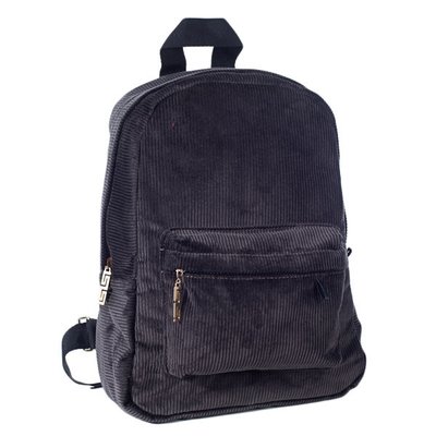 Стильный и молодежный вельветовый рюкзак для девушек и женщин темно-коричневый небольшого размера 0019 МB0019 фото