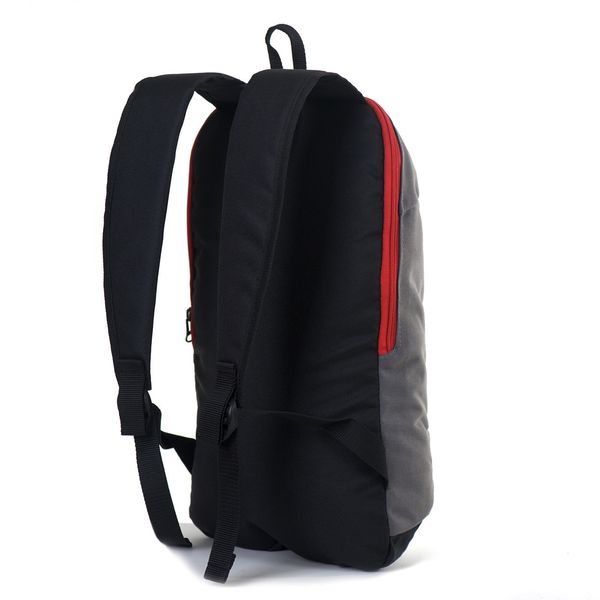 Універсальний сірий молодіжний практичний рюкзак із чорним дном та спинкою водонепроникний спортивний  04-04-04 04-04-04 фото