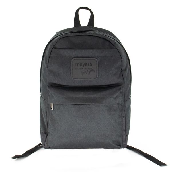 Однотонный  текстильный молодежный рюкзак черного цвета водонепроницаемый износостойкий 066-0214 066-0214 фото