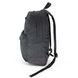 Однотонный  текстильный молодежный рюкзак черного цвета водонепроницаемый износостойкий 066-0214 066-0214 фото 4