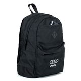 Молодежный современный вместительный рюкзак черного цвета с рисунком марка автомобиля 001 RA001 фото