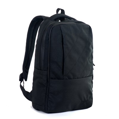 Городской вместительный непромокаемый рюкзак черный с потайными карманами спинкой сеткой 028black 028black фото