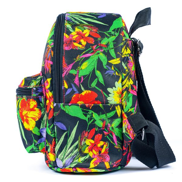 Детский маленький разноцветный рюкзак с цветочным принтом 0011 MBk0011 фото