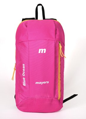 Детский рюкзак в спортивном стиле  розового цвета с желтой молнией для прогулок небольшого размера 01022 МВ01022 фото