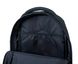Щільний однотонний чоловічий чорний рюкзак з відділенням під ноутбук та планшет для роботи та навчання середній 01162 фото 5