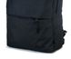 Щільний однотонний чоловічий чорний рюкзак з відділенням під ноутбук та планшет для роботи та навчання середній 01162 фото 4