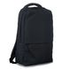 Щільний однотонний чоловічий чорний рюкзак з відділенням під ноутбук та планшет для роботи та навчання середній 01162 фото 2