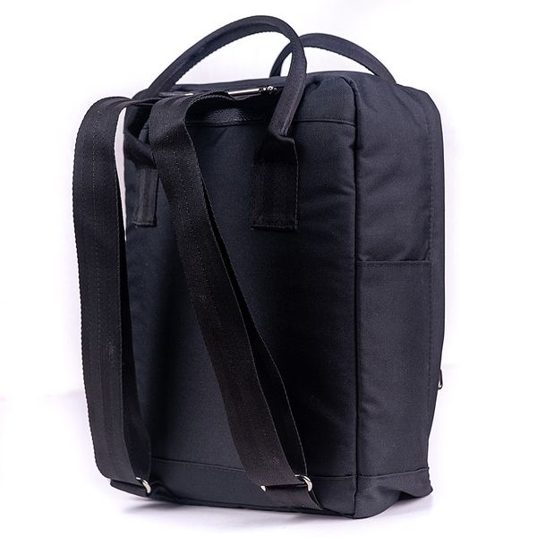 Повседневная сумка рюкзак однотонная черная трансформер для учебы прогулок и путешествий 150219 M0150219 фото