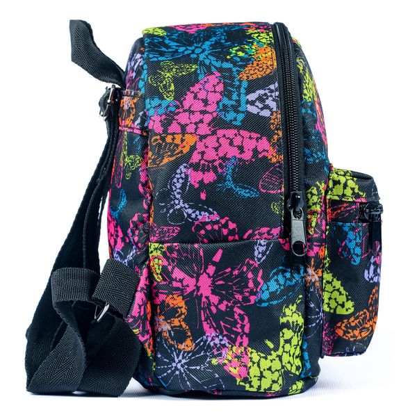 Маленький разноцветный детский рюкзак с принтом бабочки для прогулок 0014 MBk0014 фото