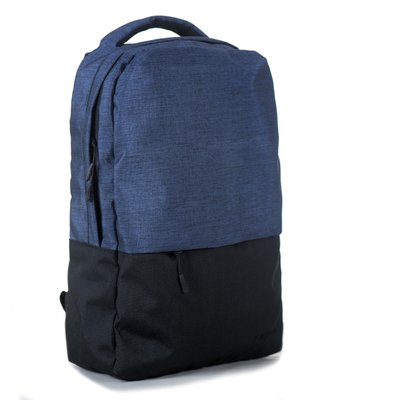 Стильный непромокаемый мужской рюкзак синий с черным с отделением под ноутбук и планшет износостойкий  116.2 М116.2 фото