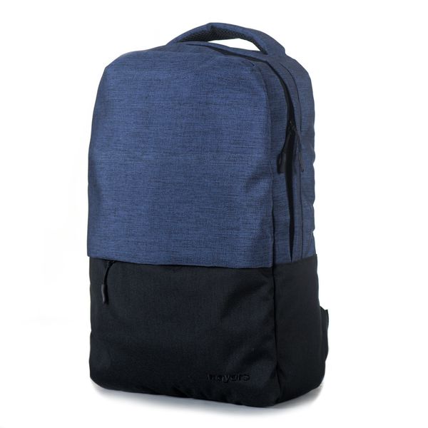Стильный непромокаемый мужской рюкзак синий с черным с отделением под ноутбук и планшет износостойкий  116.2 М116.2 фото