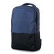 Стильный непромокаемый мужской рюкзак синий с черным с отделением под ноутбук и планшет износостойкий 116.2 М116.2 фото 2
