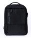 Чоловічий сучасний чорний міцний рюкзак  з USB з кишенею під гаджети непромокальний  6842 6842 фото 1