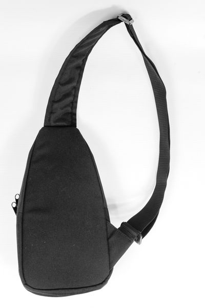 Повседневная мужская сумка-слинг черная из прочной водонепроницаемой ткани 0011 MBm0011 фото