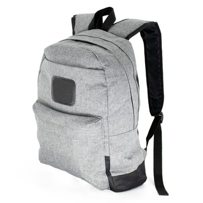 Светло-серый молодежный рюкзак среднего размера с черным дном водонепроницаемый повседневный 066-0215 066-0215 фото