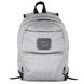 Светло-серый молодежный рюкзак среднего размера с черным дном водонепроницаемый повседневный 066-0215 066-0215 фото 3