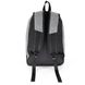 Светло-серый молодежный рюкзак среднего размера с черным дном водонепроницаемый повседневный 066-0215 066-0215 фото 5
