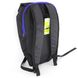 Повседневный детский рюкзак черного цвета с синей молнией спортивный городской унисекс 0075 M0075 фото 4