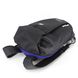 Повседневный детский рюкзак черного цвета с синей молнией спортивный городской унисекс 0075 M0075 фото 5