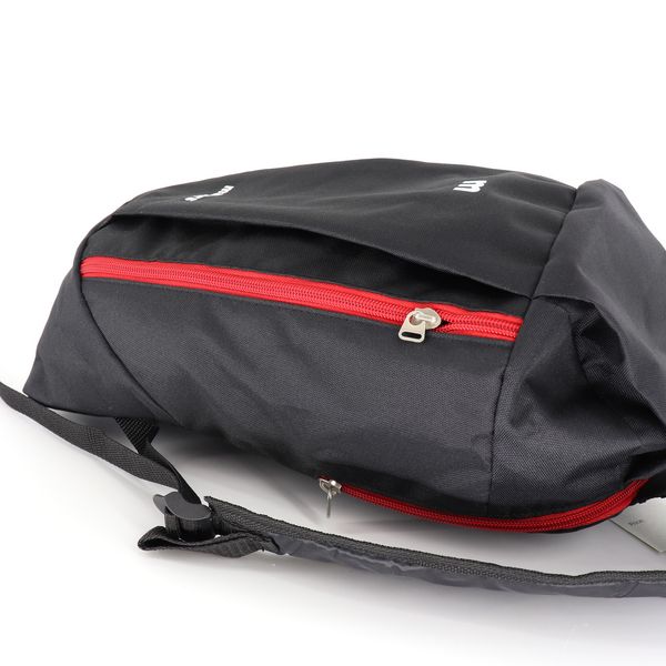 Чорний дитячий спортивний рюкзак з червоною блискавкою унісекс для тренувань та прогулянок  0077 M0077 фото