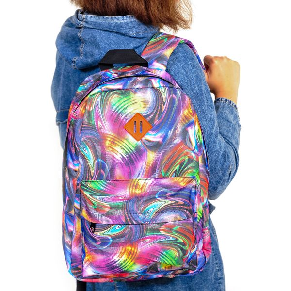 Женский яркий городской рюкзак среднего размера с абстрактным рисунком для школы работы 0028 МВ0028 фото