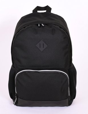Молодежный городской рюкзак черного цвета из прочной ткани 00742 00742 фото