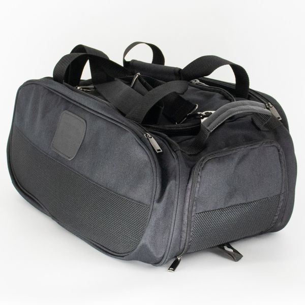 Дорожная сумка рюкзак трансформер черного цвета  вместительная для путешествий и тренировок 070-0216 070-0216 фото