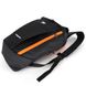 Дитячий чорний рюкзак середнього розміру з помаранчевою блискавкою у спортивному стилі водонепроникний унісекс 0078 M0078 фото 1