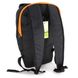 Детский черный рюкзак среднего размера с оранжевой молнией в спортивном стиле водонепроницаемый унисекс 0078 M0078 фото 4