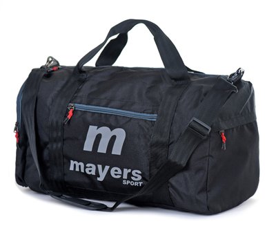Однотонна сумка чорного кольору середнього розміру спортивна міцна 77/360/06 фото