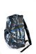 Большой темно серый рюкзак с ярким абстрактным принтом голубого цвета 0033 MB0033 фото 3