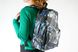 Большой темно серый рюкзак с ярким абстрактным принтом голубого цвета 0033 MB0033 фото 2